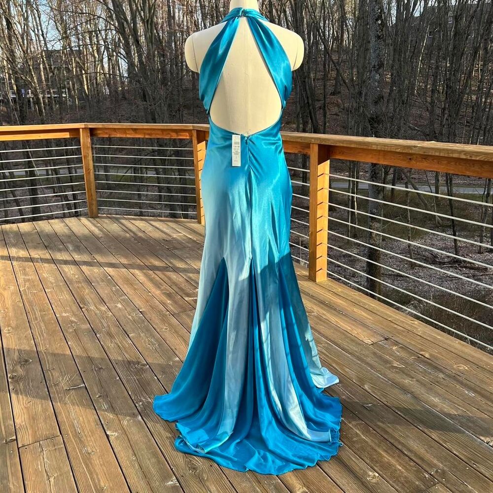 Cache Blue Formal Ombre Dress